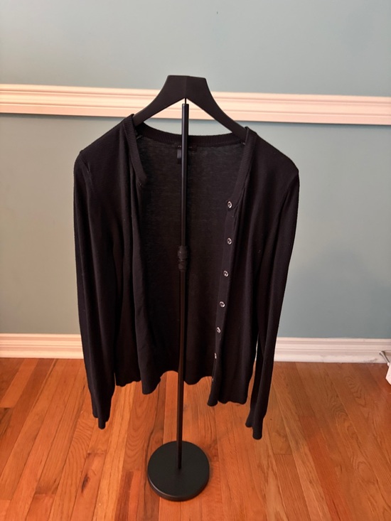 Ann Taylor Sweaters - Ann Taylor Black Button-Front Cardigan